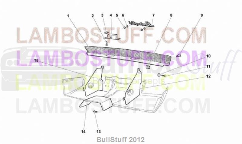 2005 Lamborghini MURCIELAGO ROADSTER CANADA REAR BODY ELEMENTS (66.01.00)